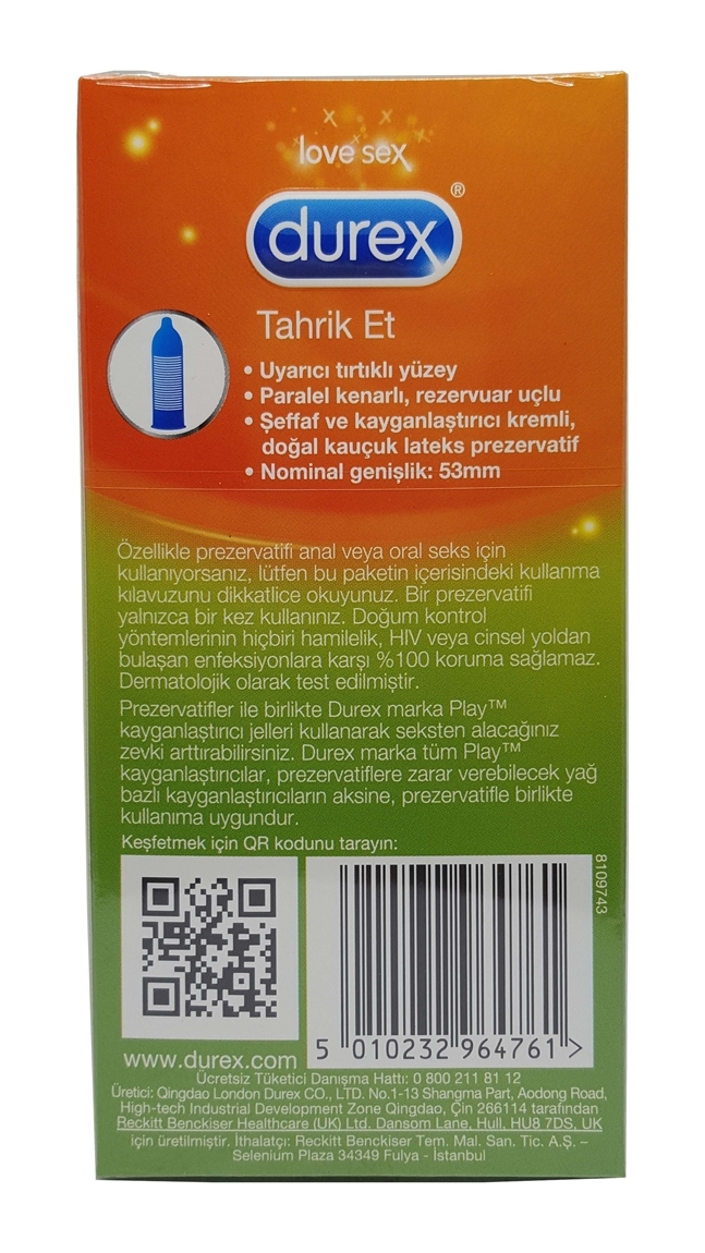 Durex Prezervatif 12'li Tahrik Et 5010232964761
