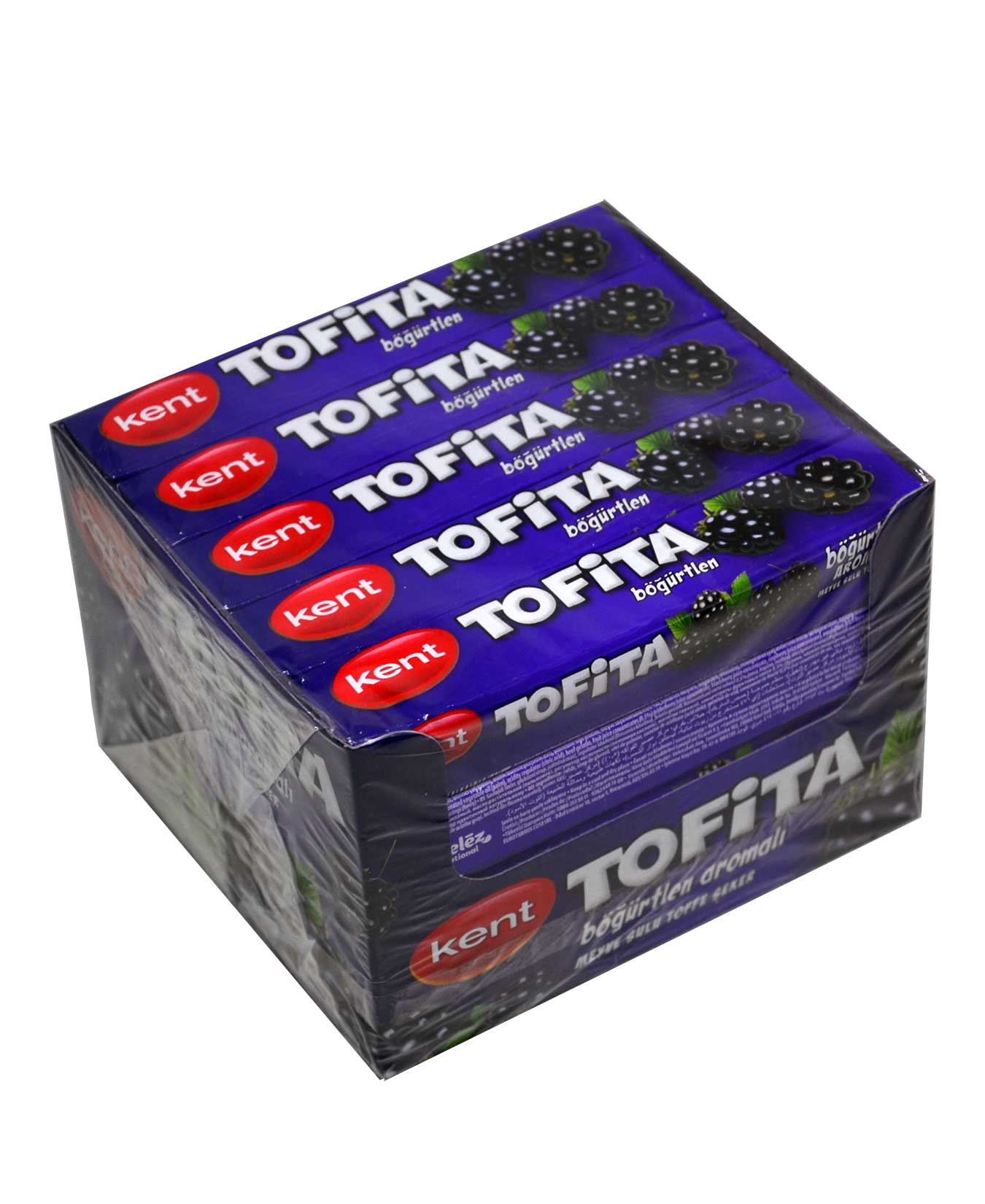 Tofita Şeker 20'li Paket Böğürtlen Aromalı Meyve Sulu Toffe