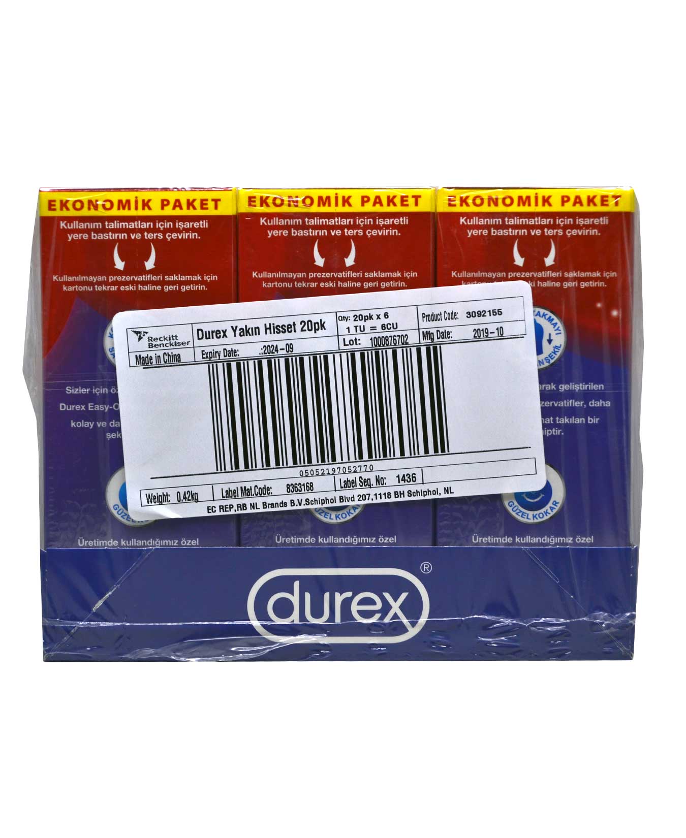 Durex Prezervatif 20'li Yakın Hisset 5052197052763