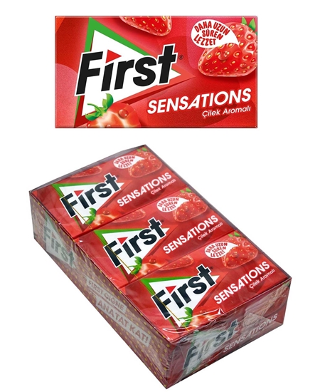 First Sensations Sakız 27 gr 12'li Paket Çilek Aromalı 8690524164924 ...