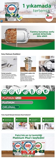 Picture of Fairy Platinum 65 Yıkama Bulaşık Makinesi Deterjanı Kapsülü Özel Seri