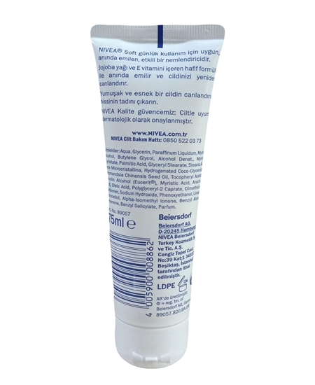 Picture of  Nivea Soft  Cream  Moisturizer 75 ML